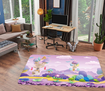 3D Purple Grove 77027 Non Slip Rug Mat