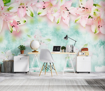 3D Pink Lily 1023 Wall Murals