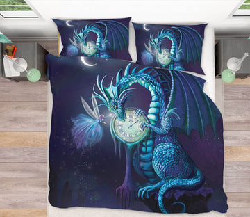 3D Clock Dragon 124 Rose Catherine Khan Bedding Bed Pillowcases Quilt Quiet Covers AJ Creativity Home 