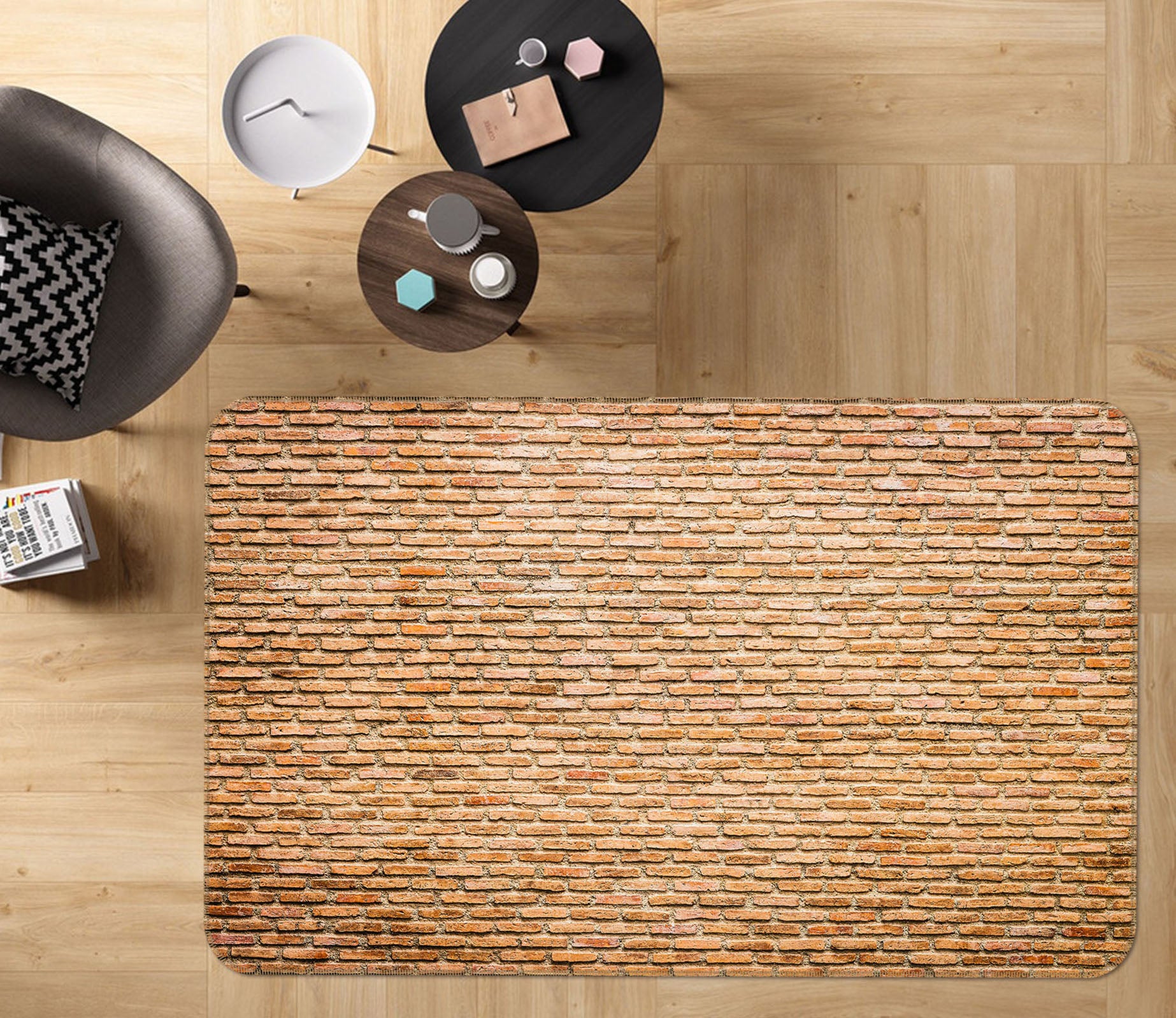 3D Brick Wall 31087 Non Slip Rug Mat