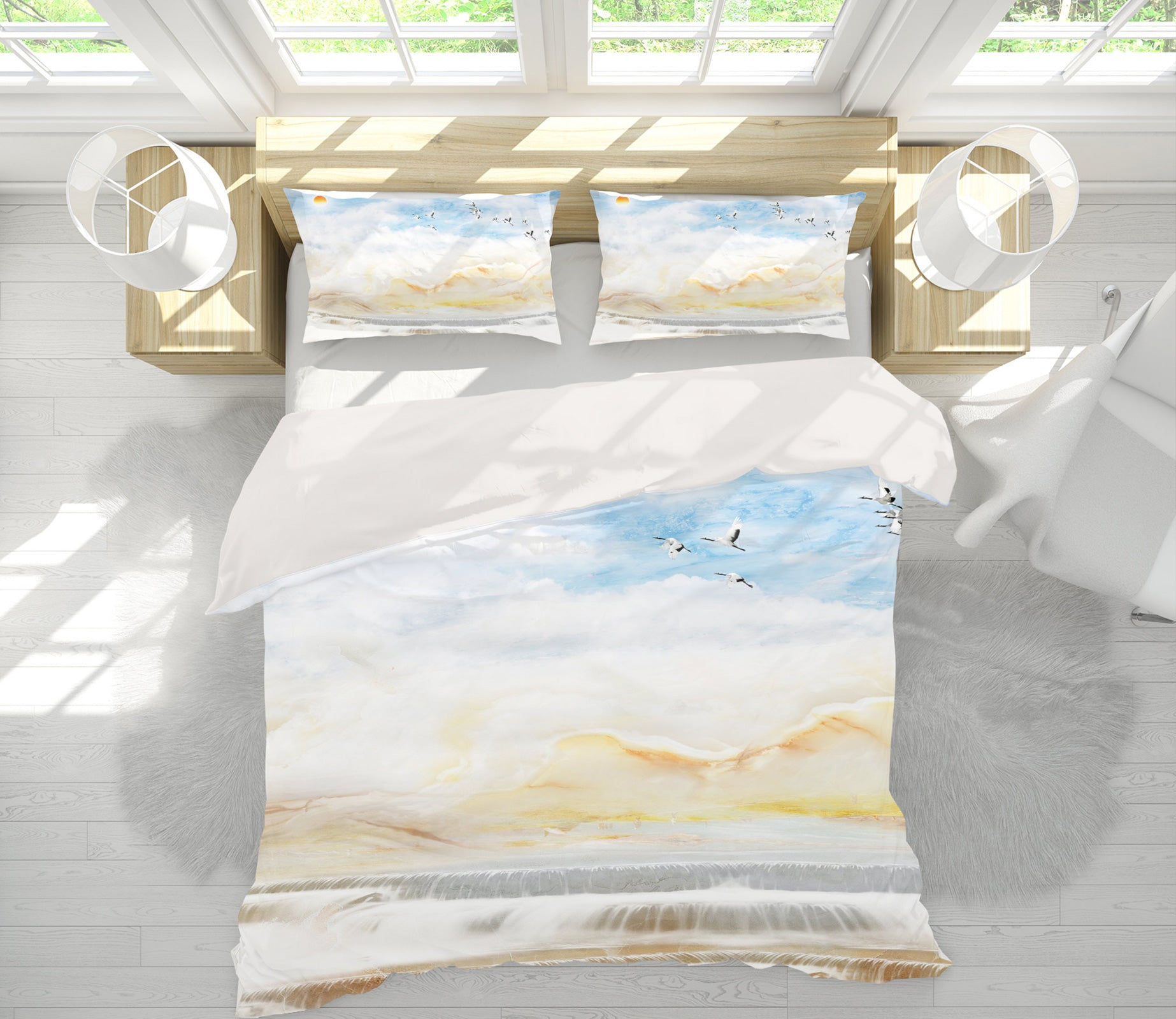 3D Mountain River 12072 Bed Pillowcases Quilt