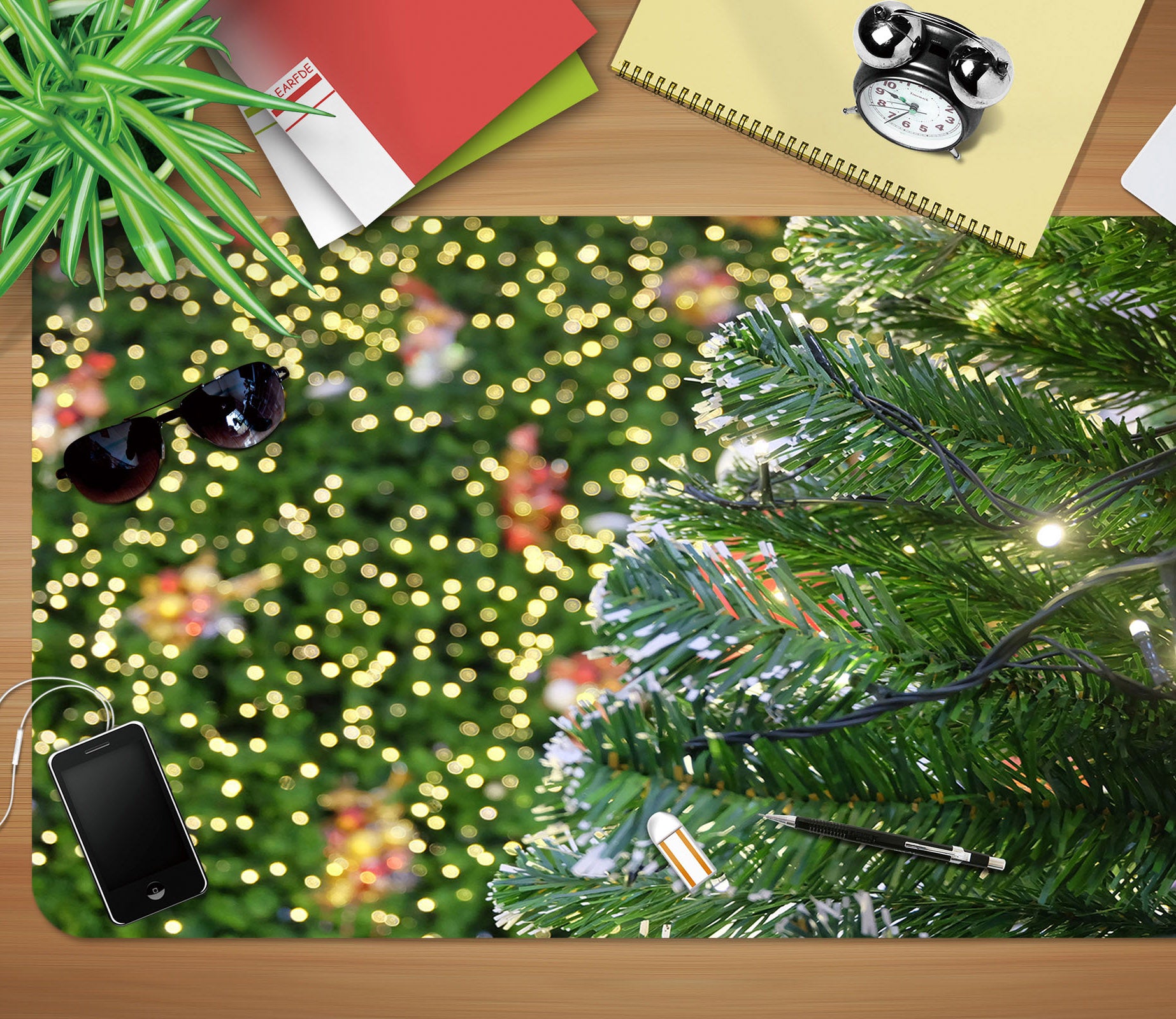 3D Branches 51216 Christmas Desk Mat Xmas