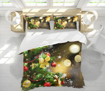 3D Bowknot Ball 51140 Christmas Quilt Duvet Cover Xmas Bed Pillowcases