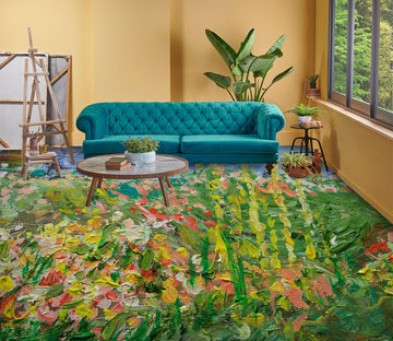 3D Oil Painting Meadow Flowers 9658 Allan P. Friedlander Floor Mural
