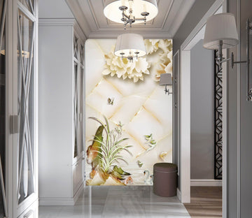 3D White Flowers 1845 Wall Murals Wallpaper AJ Wallpaper 2 