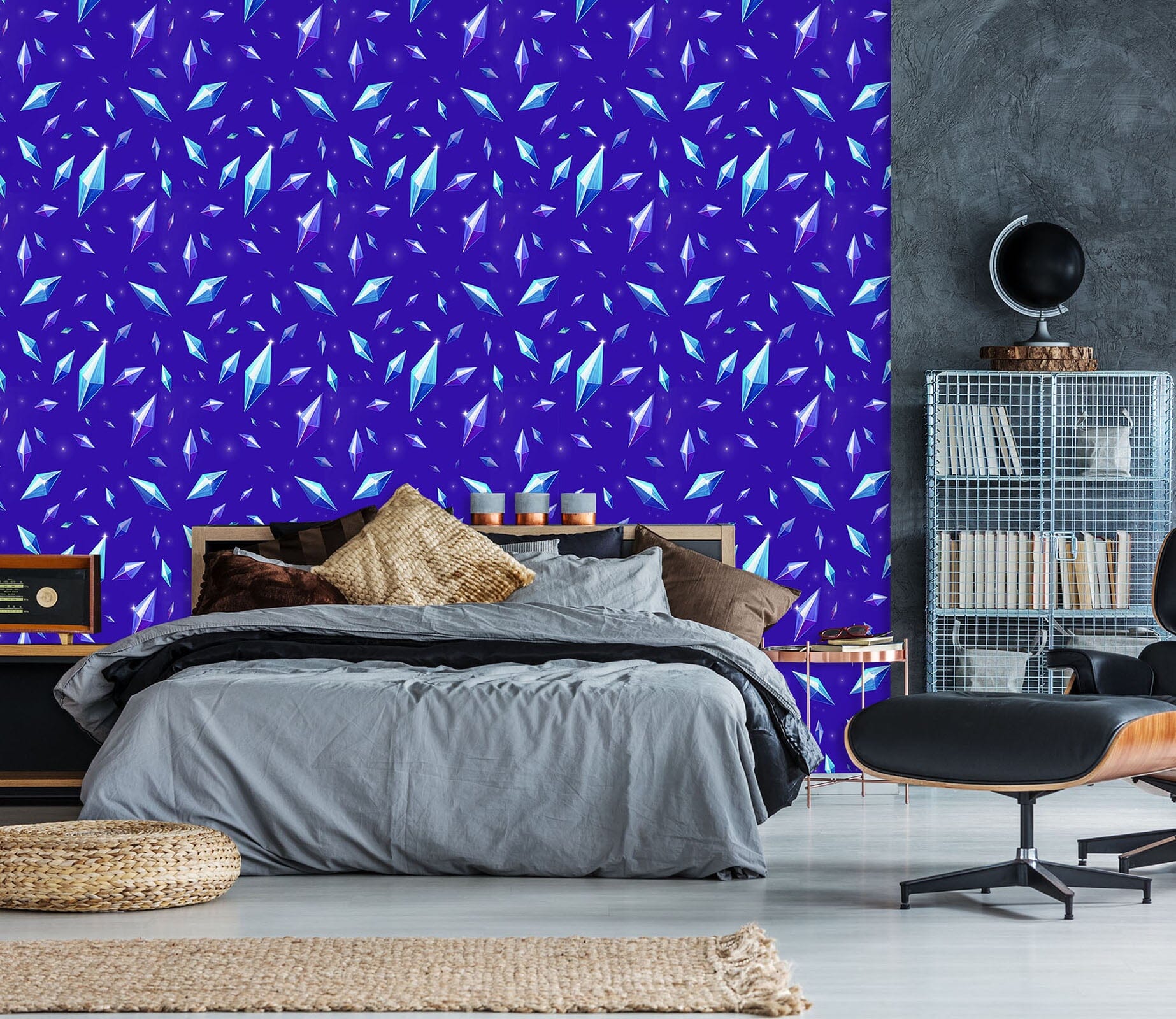 3D Blue Pattern 1405 Rose Catherine Khan Wall Mural Wall Murals Wallpaper AJ Wallpaper 2 