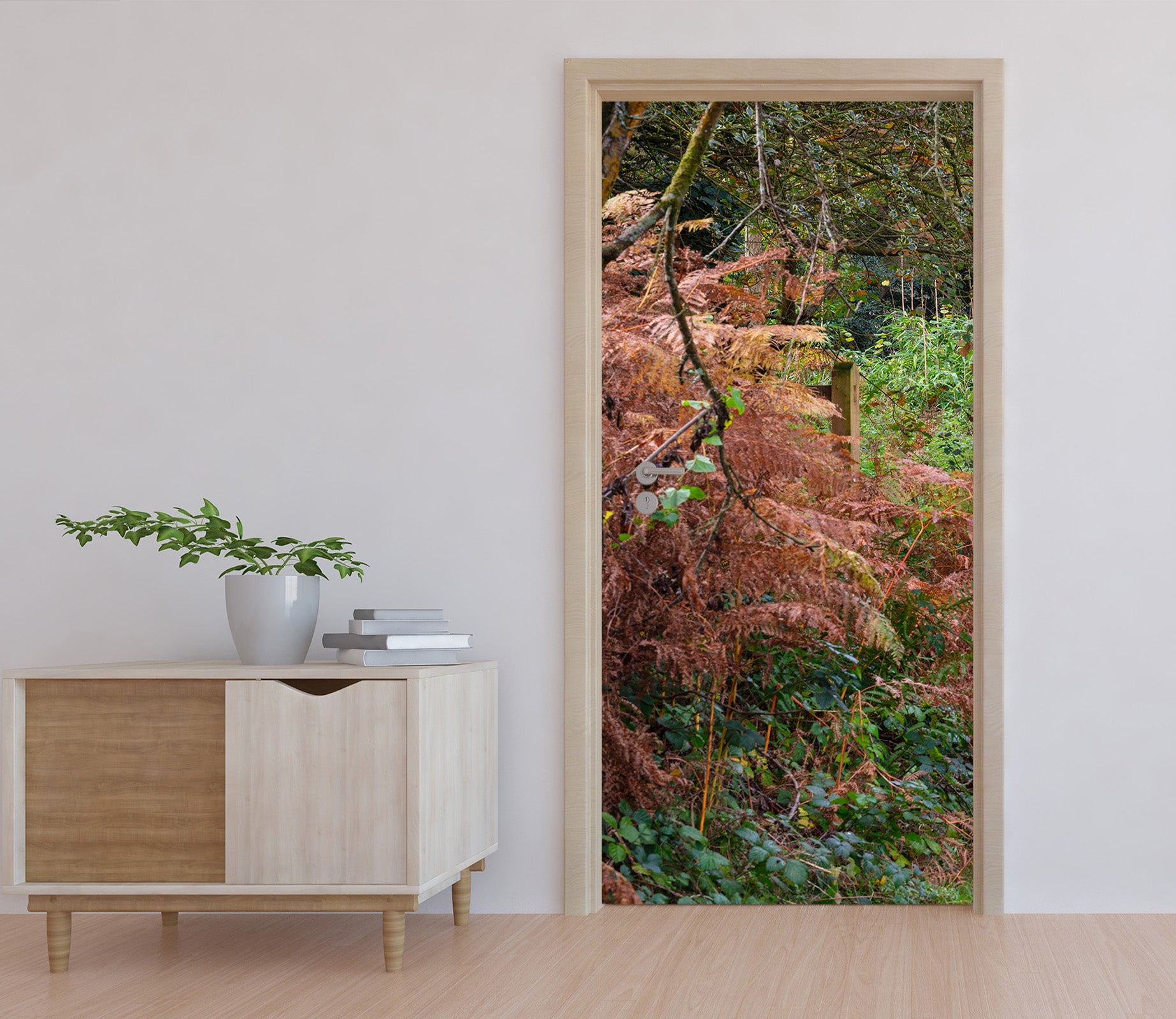 3D Withered Leaves 5102 Assaf Frank Door Mural