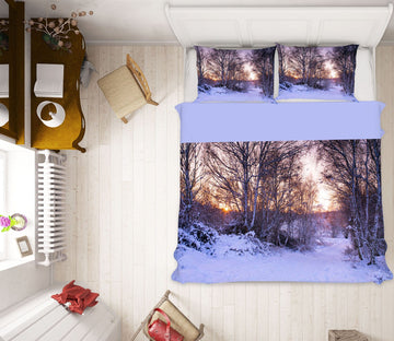 3D Snow Forest 2002 Assaf Frank Bedding Bed Pillowcases Quilt Quiet Covers AJ Creativity Home 