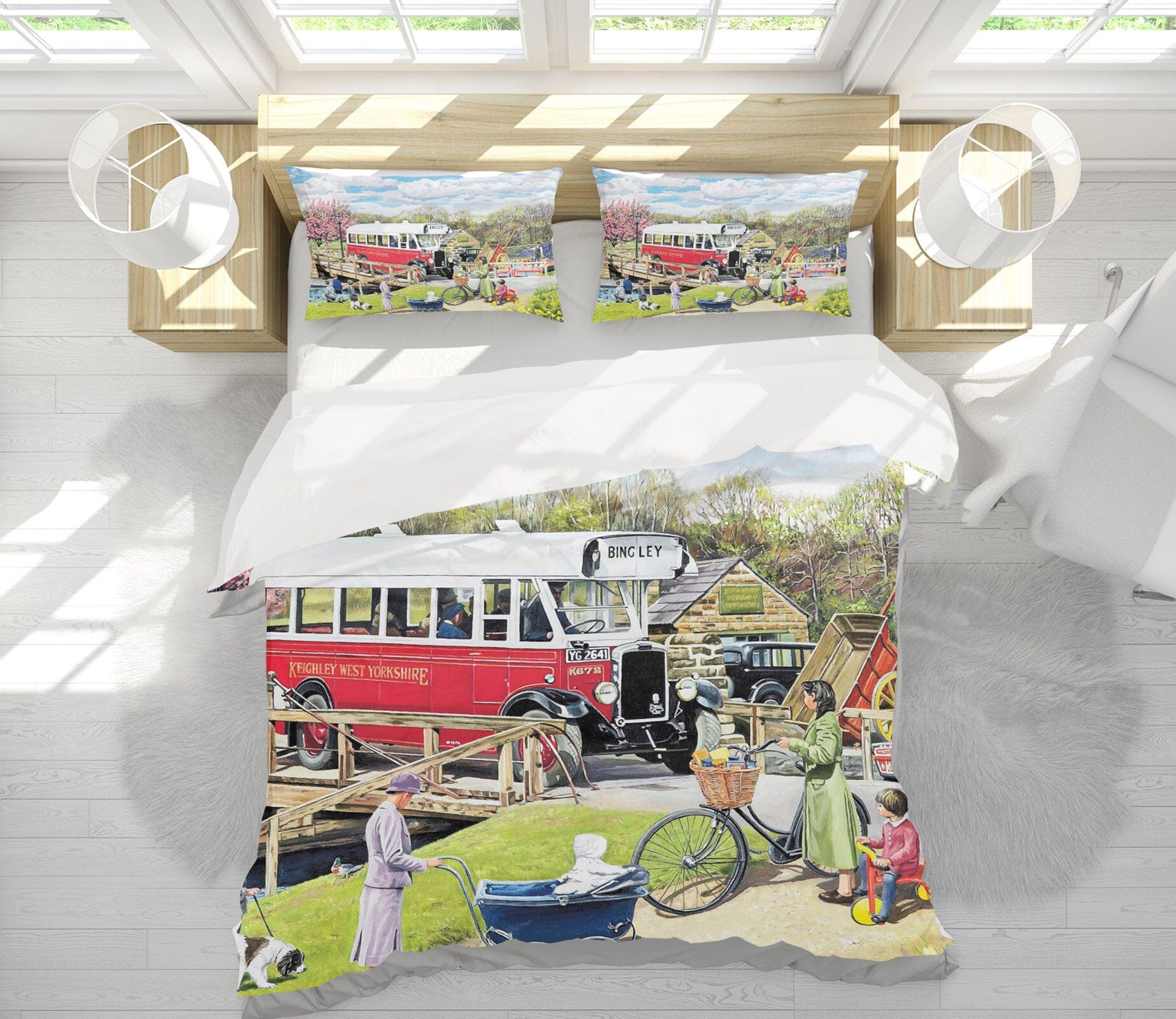 3D The Old Swing Bridge 2063 Trevor Mitchell bedding Bed Pillowcases Quilt Quiet Covers AJ Creativity Home 