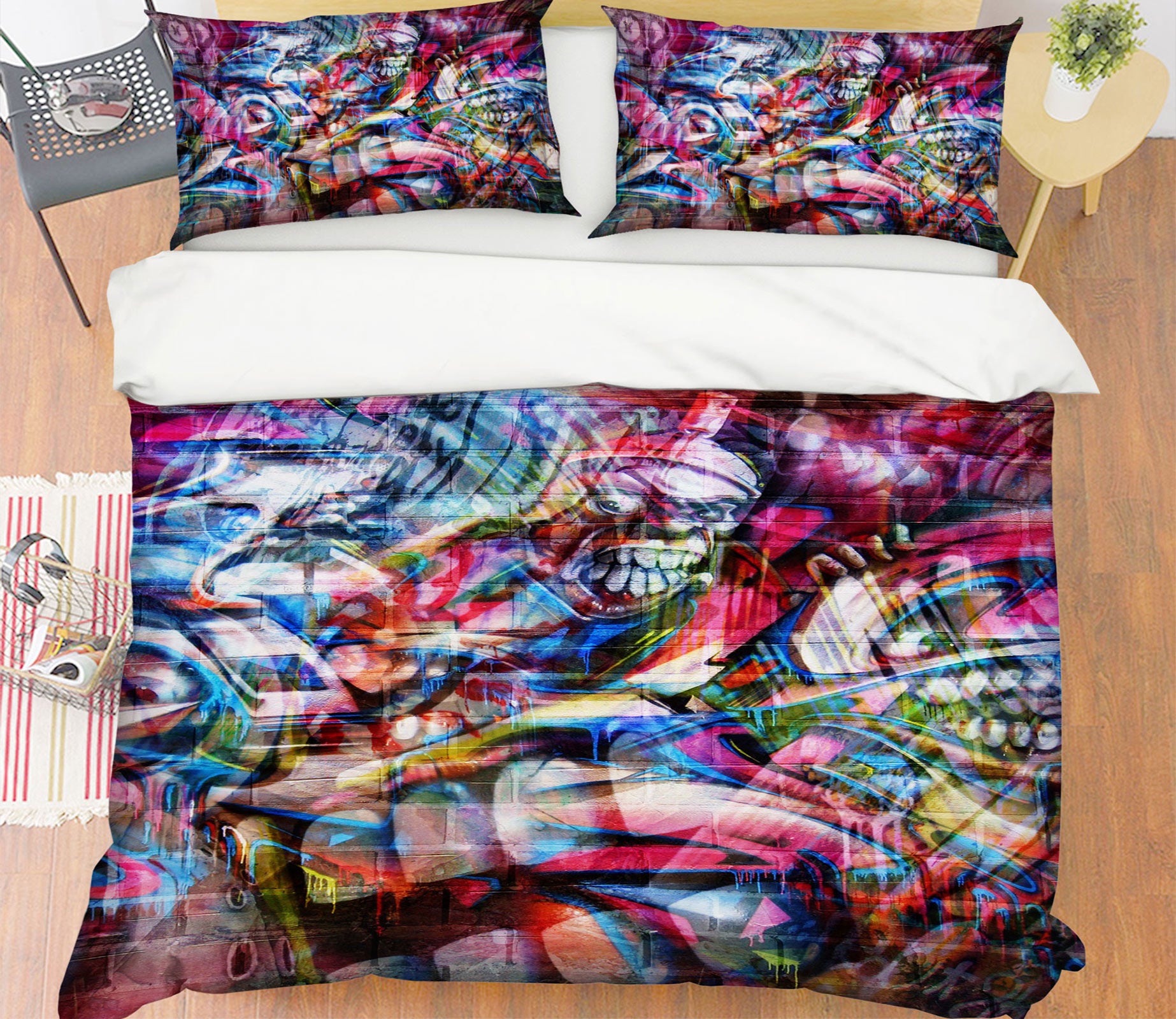 3D Pattern 14198 Bed Pillowcases Quilt