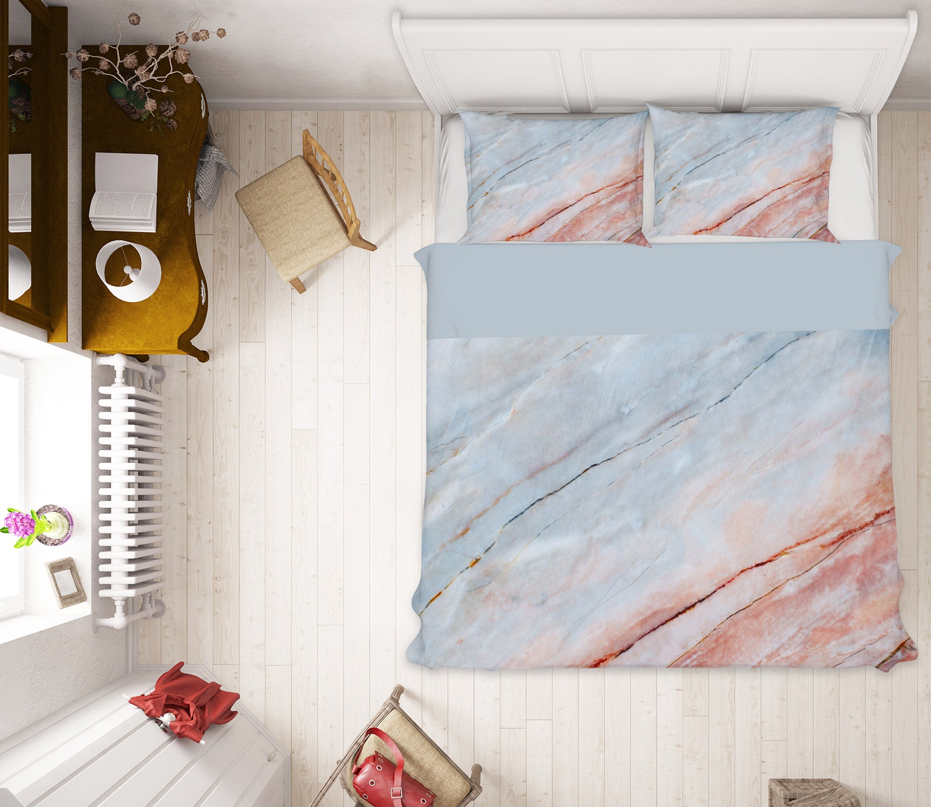 3D Marble 59119 Bed Pillowcases Quilt