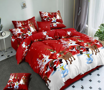 3D Santa Claus 46060 Christmas Quilt Duvet Cover Xmas Bed Pillowcases