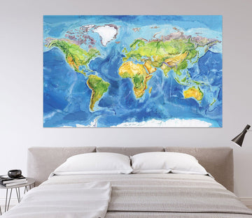 3D Green Island 265 World Map Wall Sticker Wallpaper AJ Wallpaper 2 