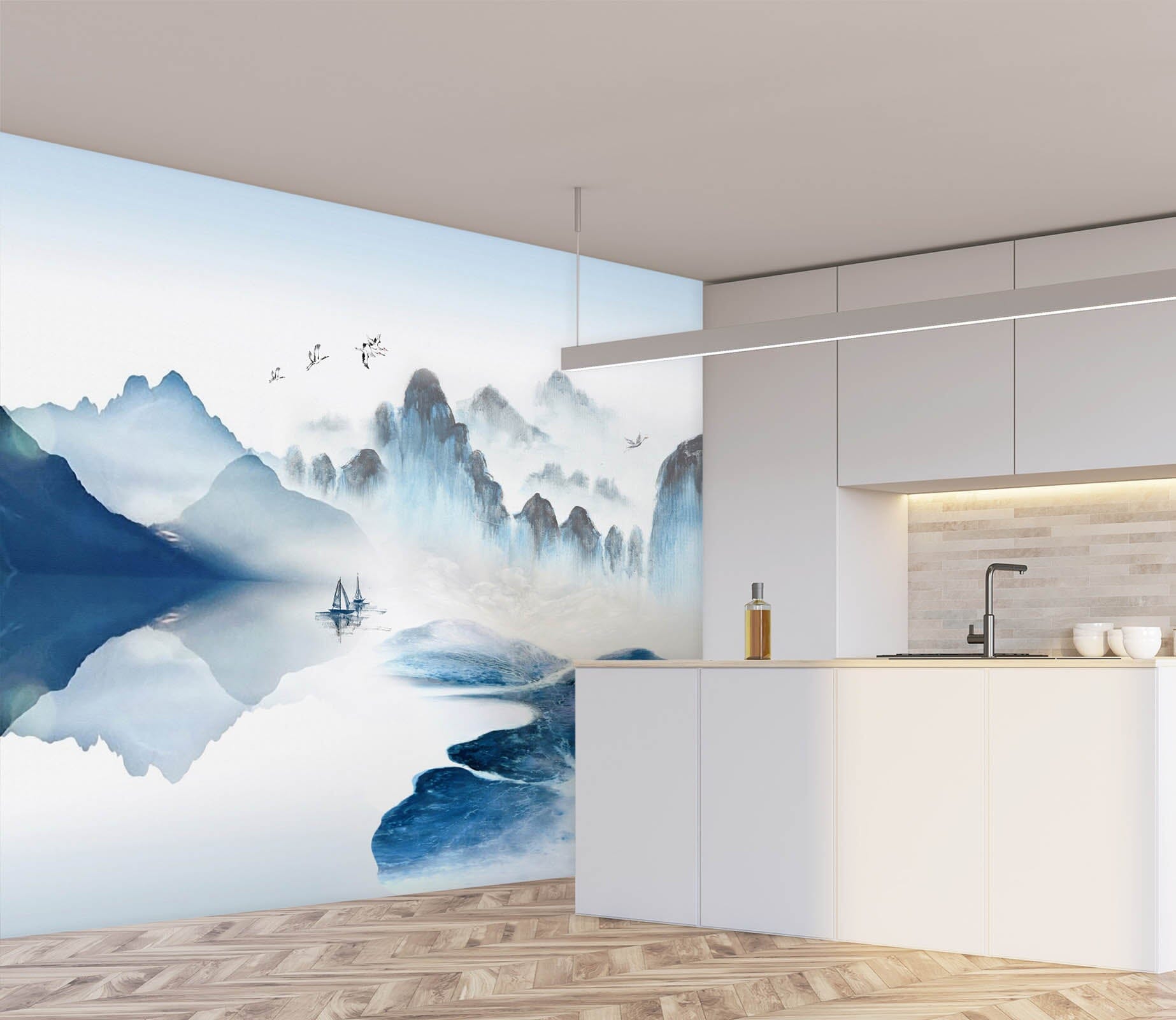 3D Forest Lake 1411 Wall Murals Wallpaper AJ Wallpaper 2 