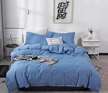 3D Blue 8150 Bed Pillowcases Quilt