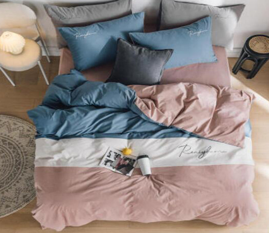 3D Blue White Pink 30070 Bed Pillowcases Quilt