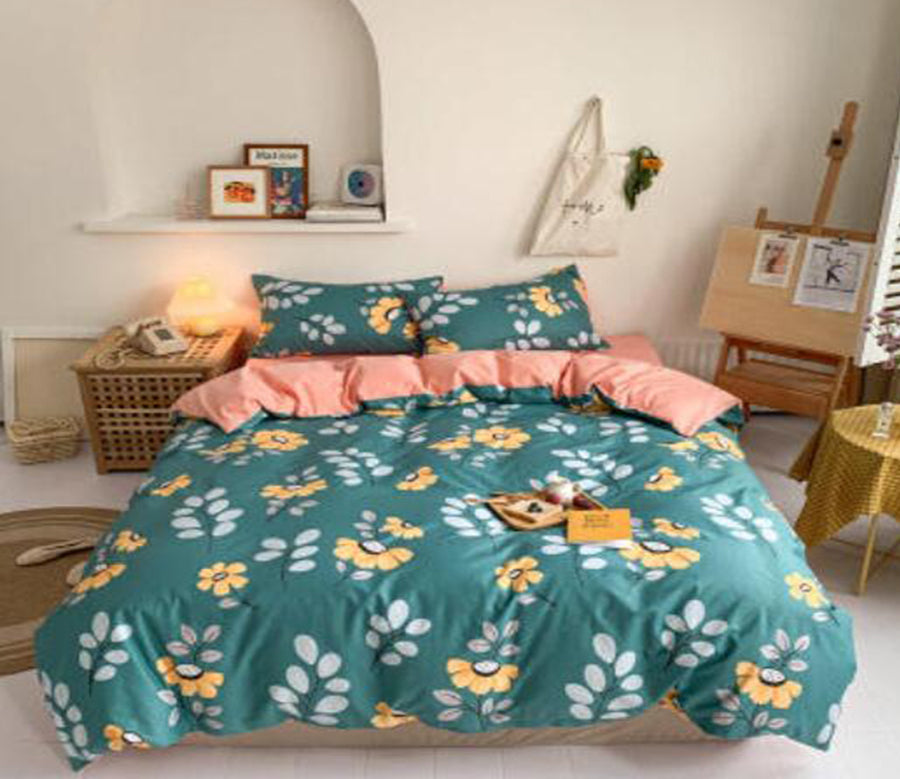 3D Dark Green Flower 16099 Bed Pillowcases Quilt