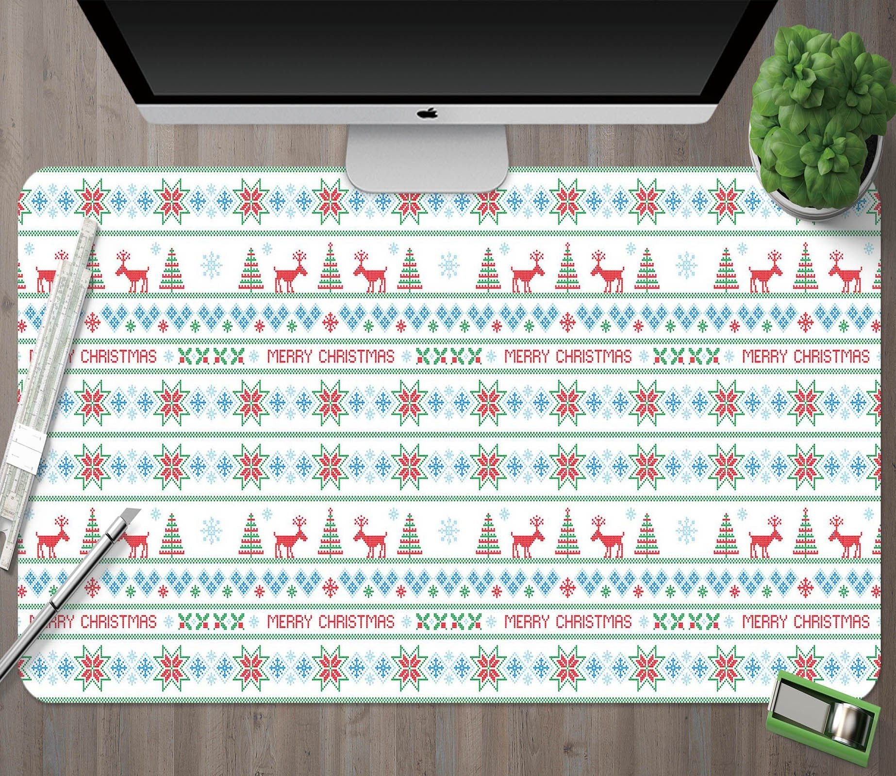 3D Cross Stitch Snowflake 006 Desk Mat Mat AJ Creativity Home 