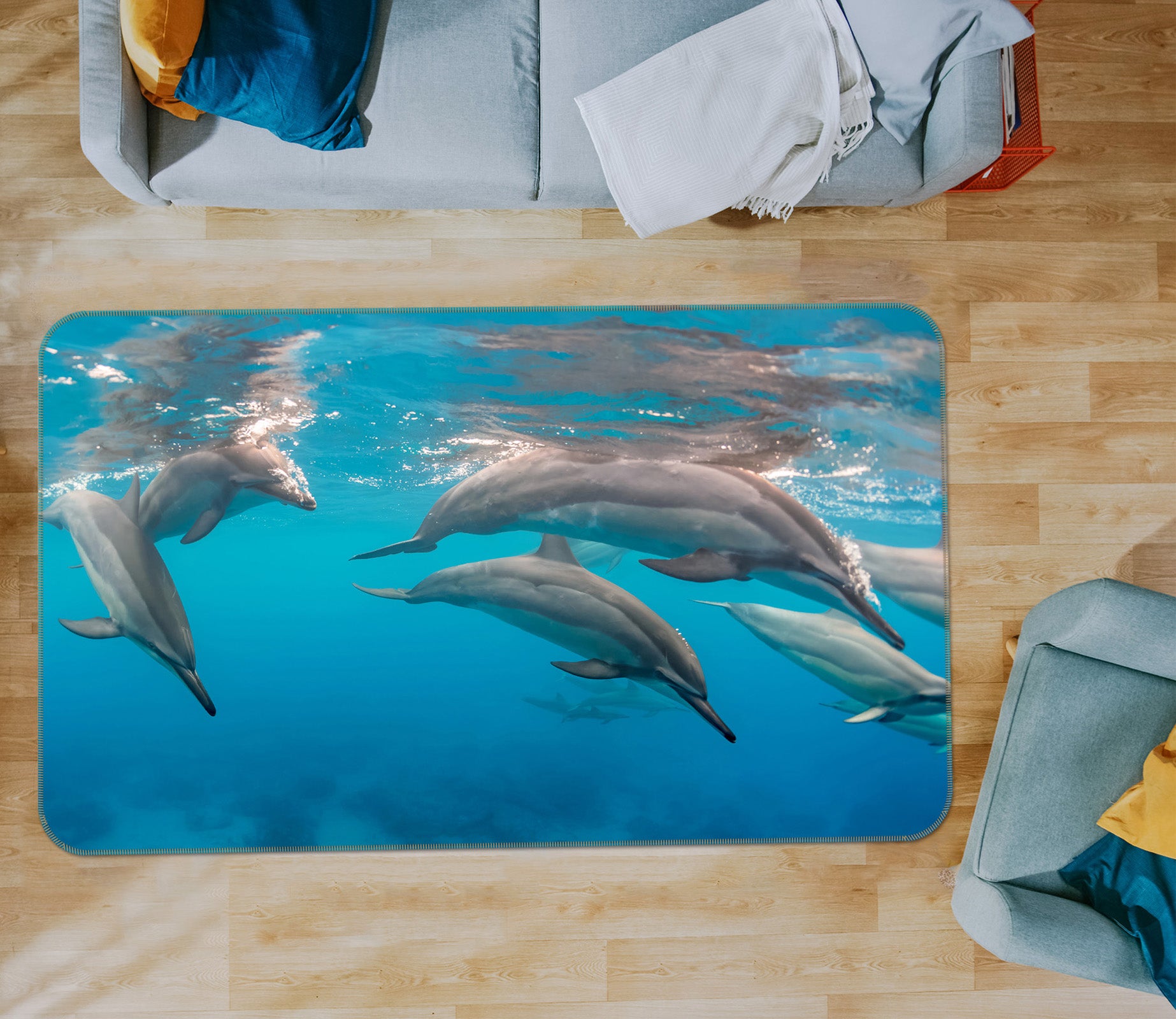 3D Dolphin 38163 Animal Non Slip Rug Mat