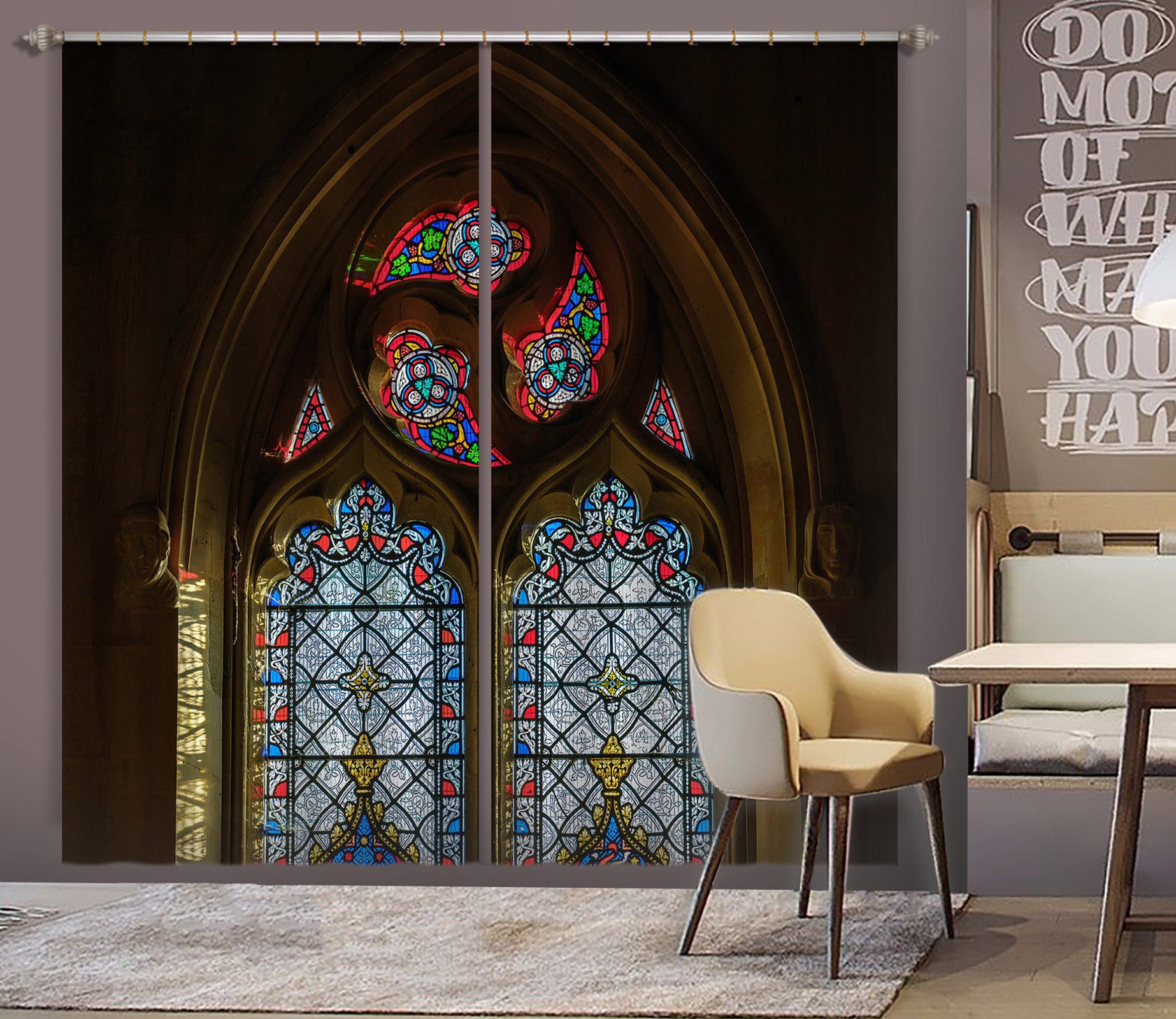 3D Window Pattern 058 Assaf Frank Curtain Curtains Drapes