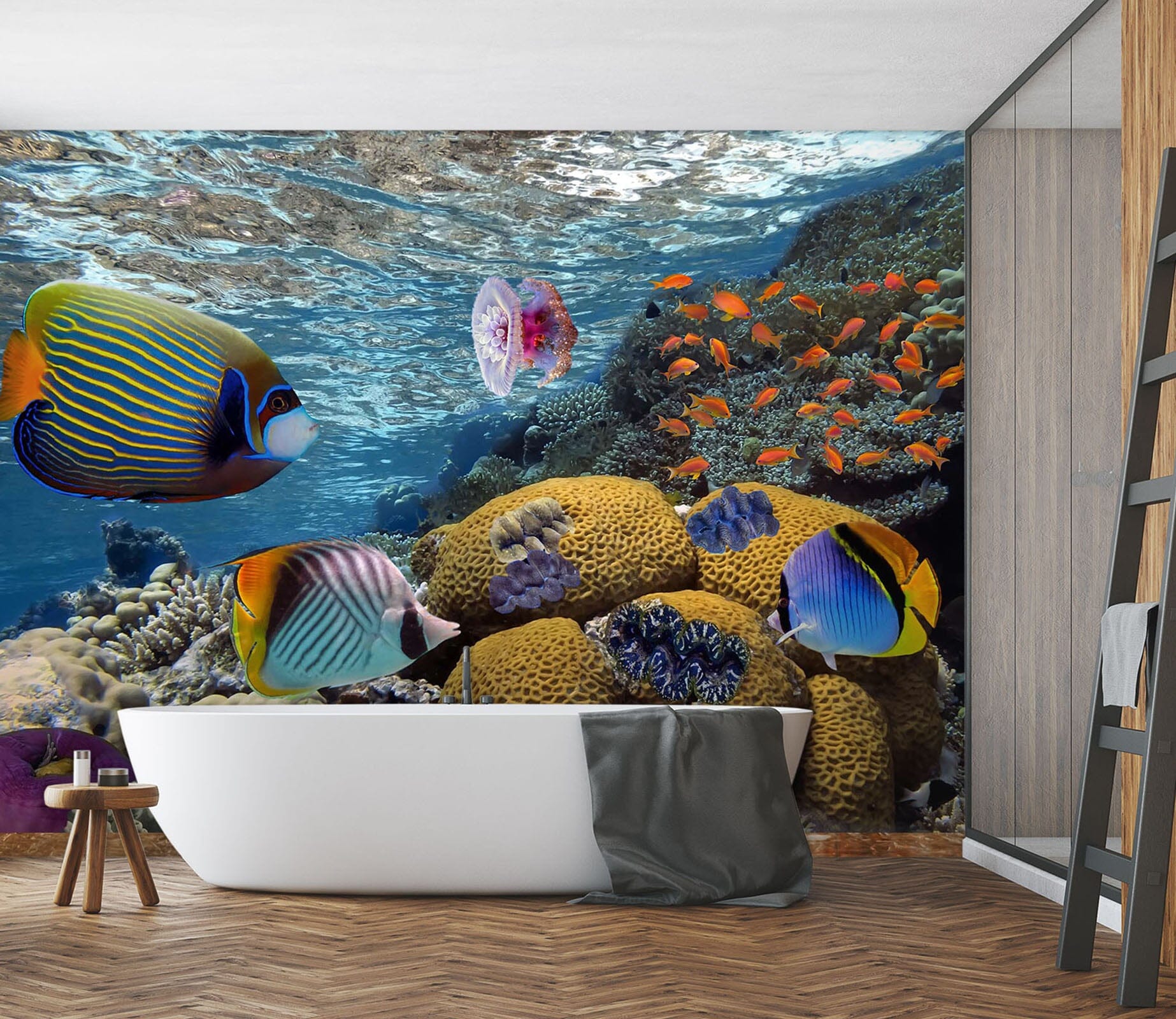 3D Submarine Fish 083 Wall Murals Wallpaper AJ Wallpaper 2 