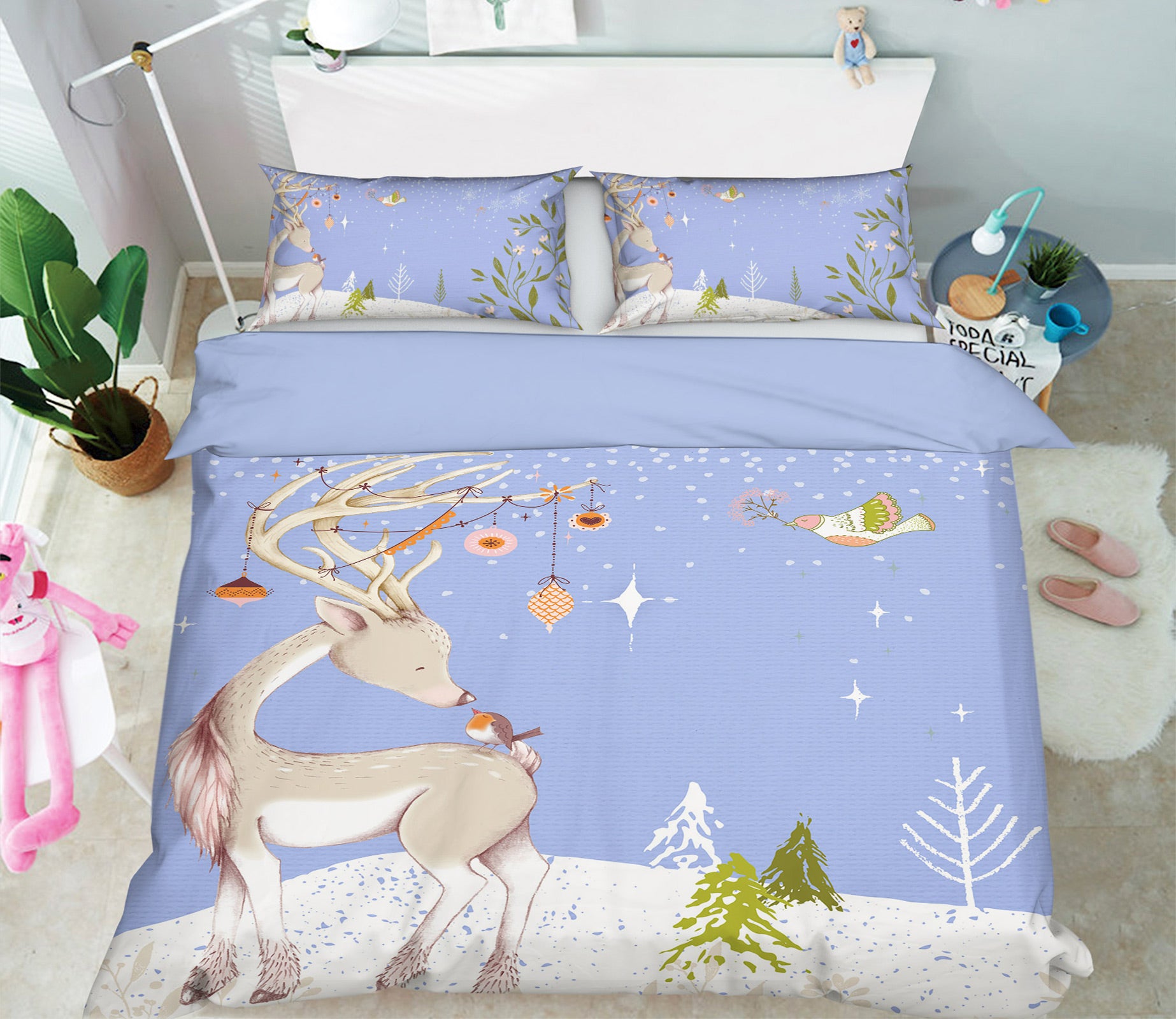 3D Deers 13120 Bed Pillowcases Quilt