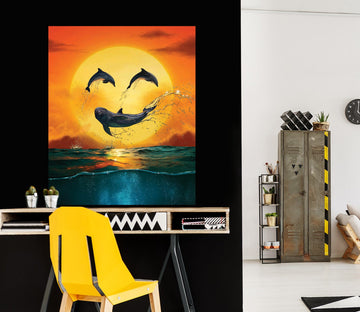 3D Dolphin Emoji Smily Def 031 Vincent Hie Wall Sticker Wallpaper AJ Wallpaper 2 