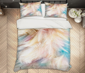 3D Feather 59233 Bed Pillowcases Quilt