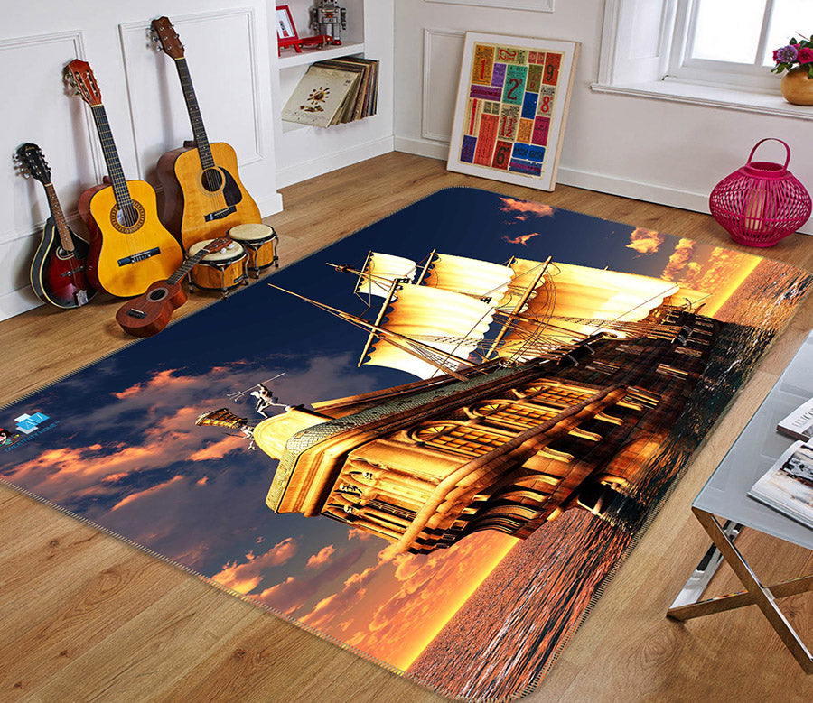 3D Steamship 66067 Non Slip Rug Mat