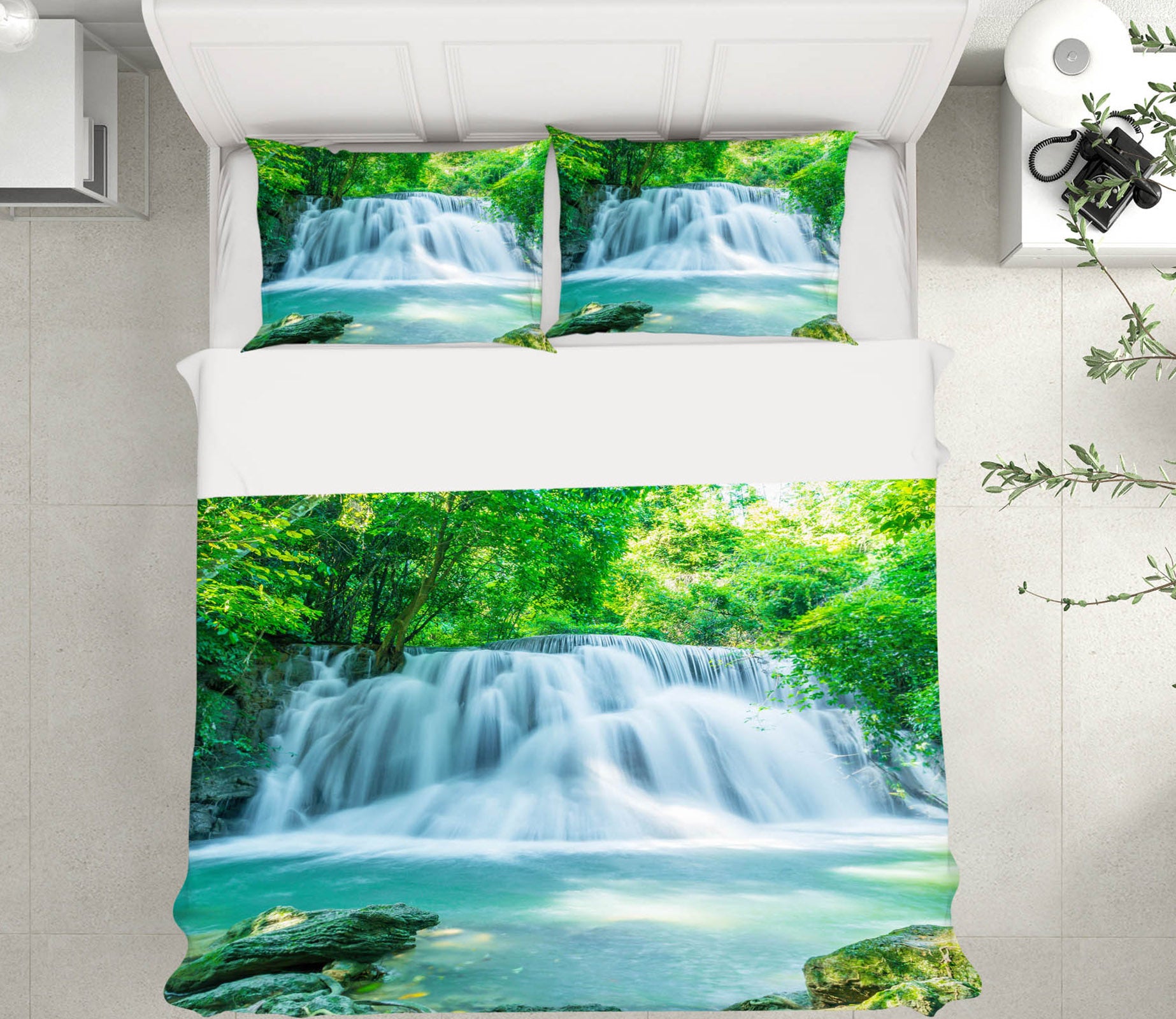 3D Waterfall 61040 Bed Pillowcases Quilt