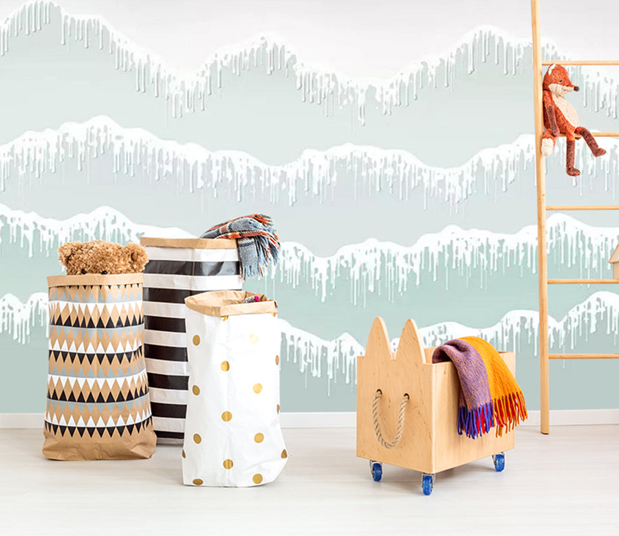 3D White Painting WC452 Wall Murals