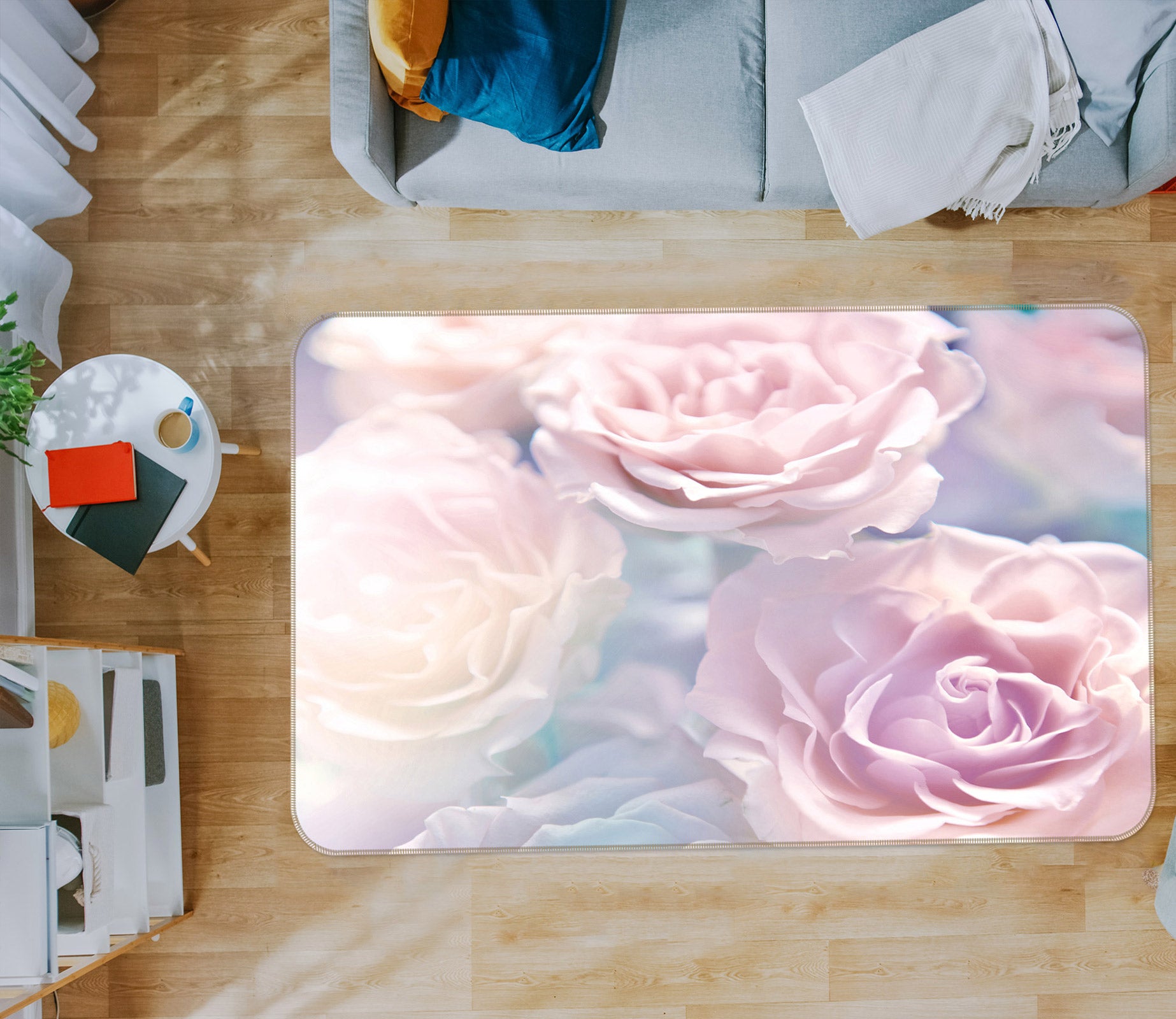 3D Pink Pattern 76239 Non Slip Rug Mat