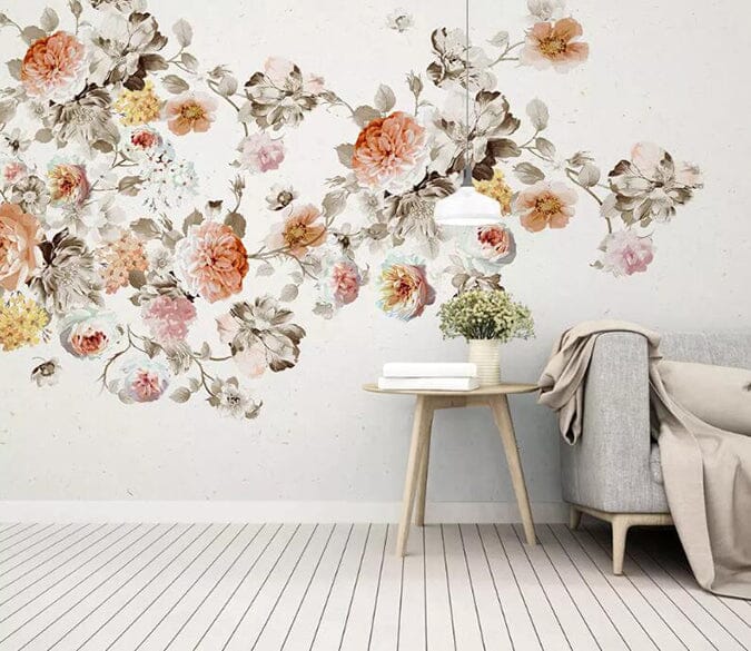 3D Painted Flowers 1640 Wall Murals Wallpaper AJ Wallpaper 2 