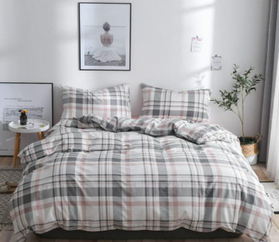 3D Green Brown Plaid 17198 Bed Pillowcases Quilt