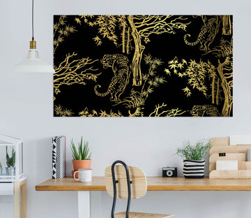 3D Golden Tiger 1097 Wall Sticker