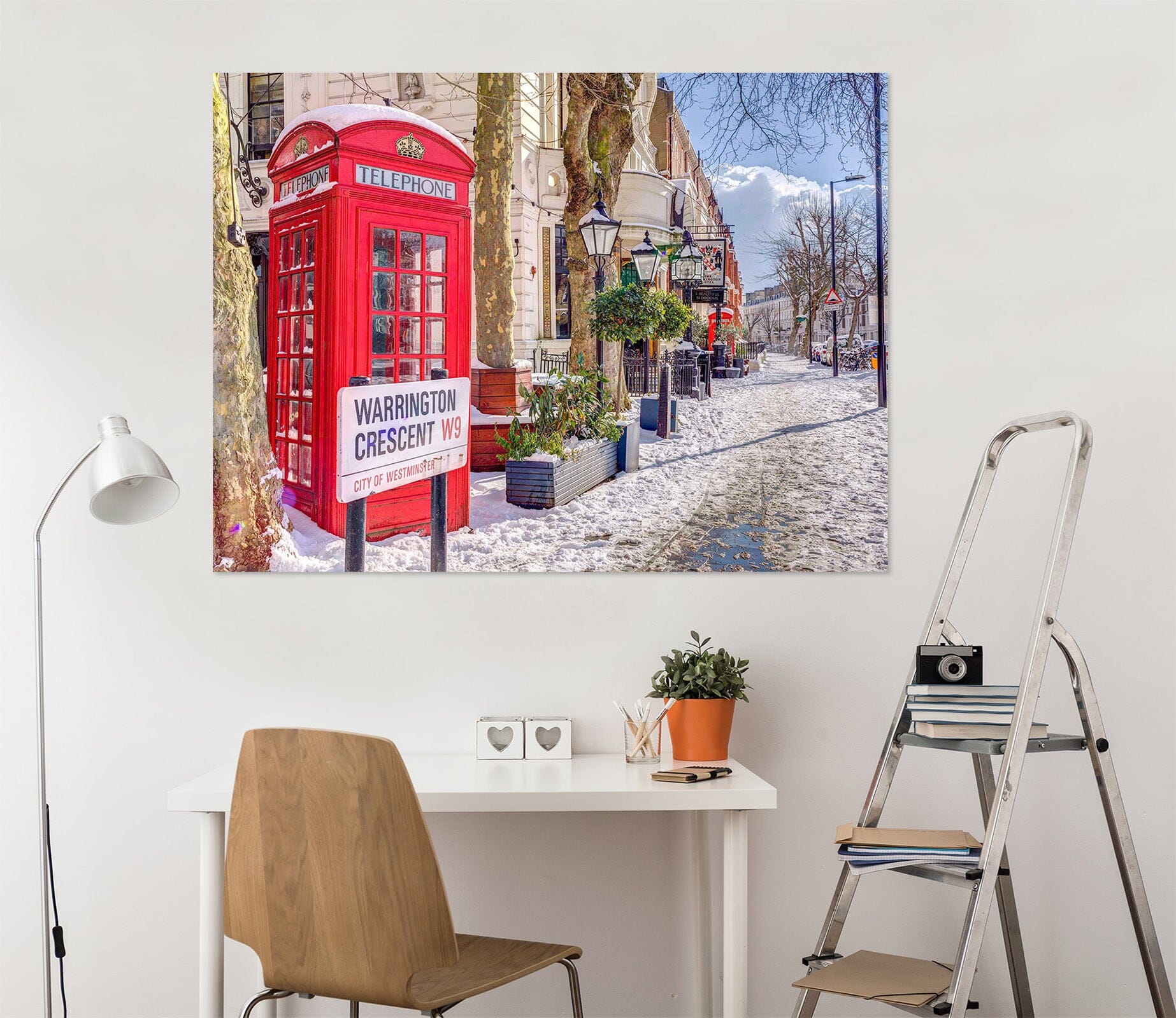 3D Red Telephone Booth 030 Assaf Frank Wall Sticker Wallpaper AJ Wallpaper 2 