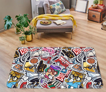 3D Cartoon Pattern 30006 Non Slip Rug Mat