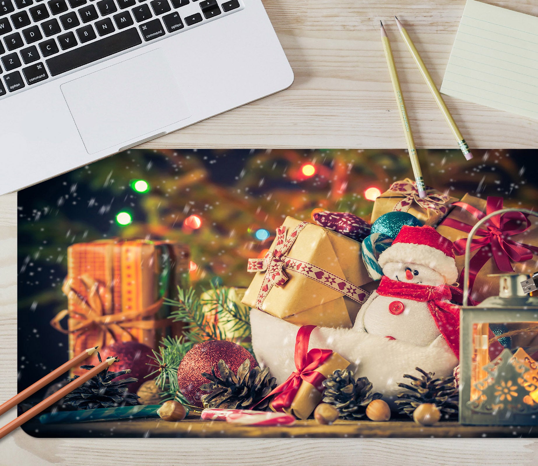 3D Snowman Doll Gift 51188 Christmas Desk Mat Xmas