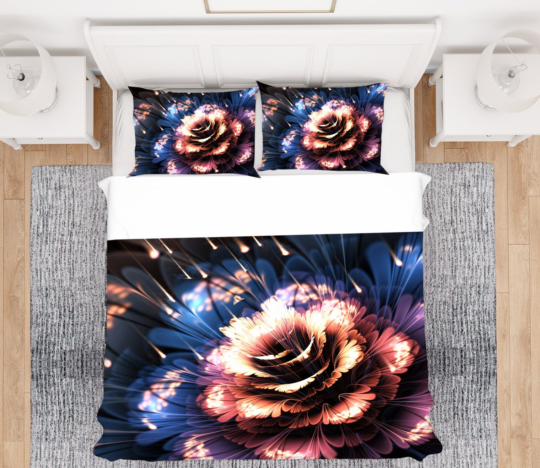 3D Colored Flower 12205 Bed Pillowcases Quilt