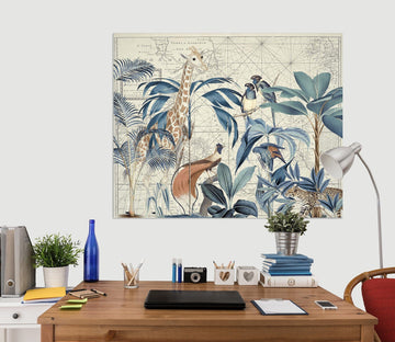 3D Palm Tree Map 047 Andrea haase Wall Sticker Wallpaper AJ Wallpaper 2 