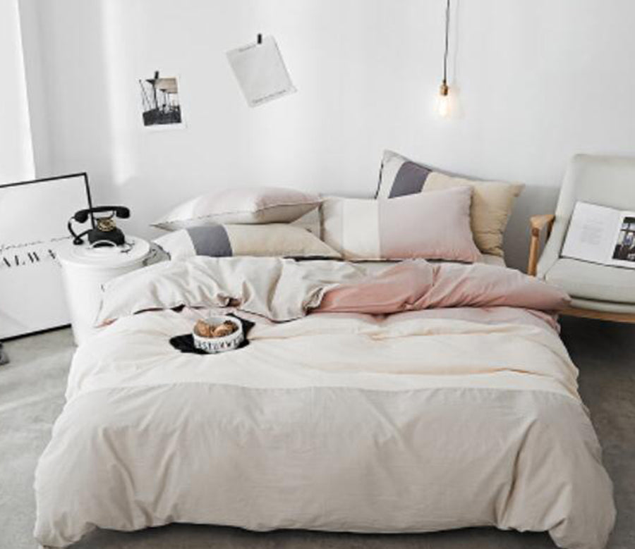 3D Creamy-White 15119 Bed Pillowcases Quilt