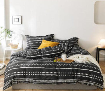 3D Black 16045 Bed Pillowcases Quilt