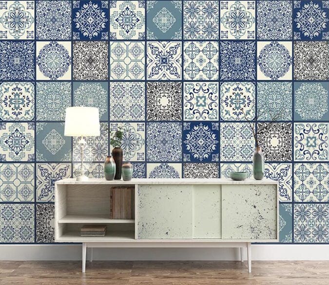 3D Geometric Patchwork 2158 Wall Murals Wallpaper AJ Wallpaper 2 