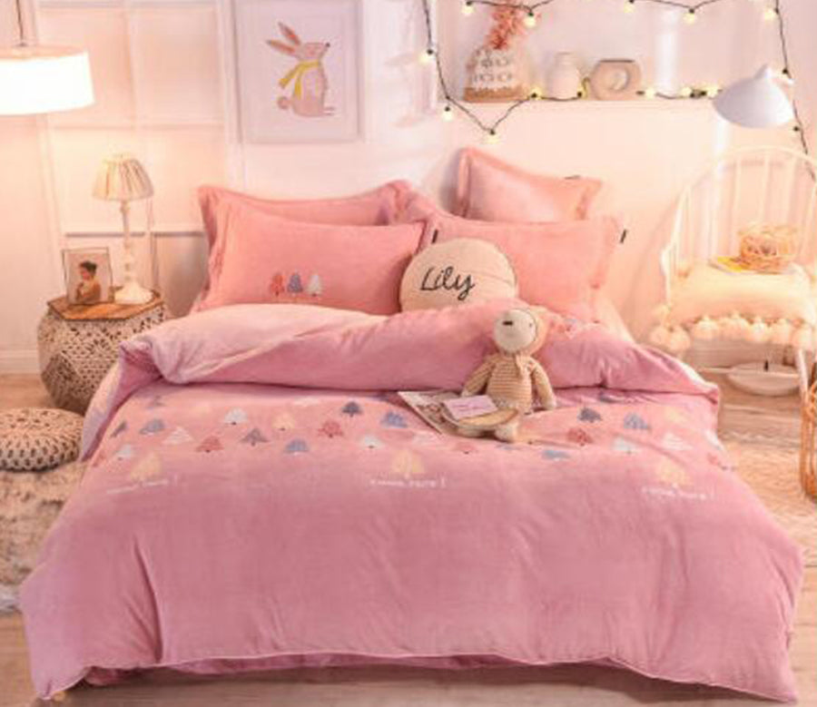 3D Pink Tree 20071 Bed Pillowcases Quilt