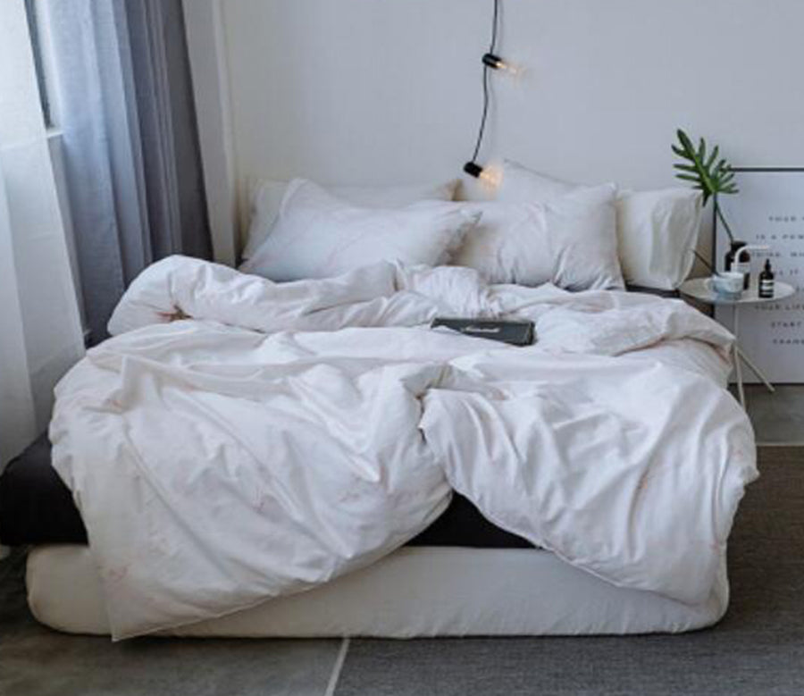3D Pure White 16005 Bed Pillowcases Quilt