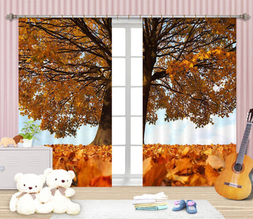3D Autumn Leaves 826 Curtains Drapes Wallpaper AJ Wallpaper 