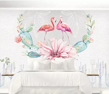 3D Pink Flamingo 1539 Wall Murals Wallpaper AJ Wallpaper 2 