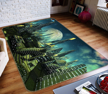 3D High-Rise Building 66117 Non Slip Rug Mat
