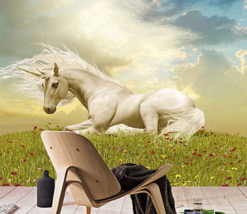 3D Unicorn Meadow 1599 Wall Murals Wallpaper AJ Wallpaper 2 