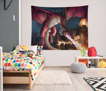 3D Spitfire Dragon 121193 Tom Wood Tapestry Hanging Cloth Hang